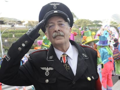 Juanjo Gastañazatorre, durante el desfile en los Carnavales de Santa Cruz de Tenerife.