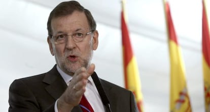 El presidente del Gobierno, Mariano Rajoy, durante el acto institucional de conmemoración del 36 aniversario de la Constitución.