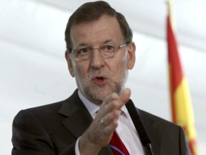 El presidente del Gobierno, Mariano Rajoy, durante el acto institucional de conmemoración del 36 aniversario de la Constitución.