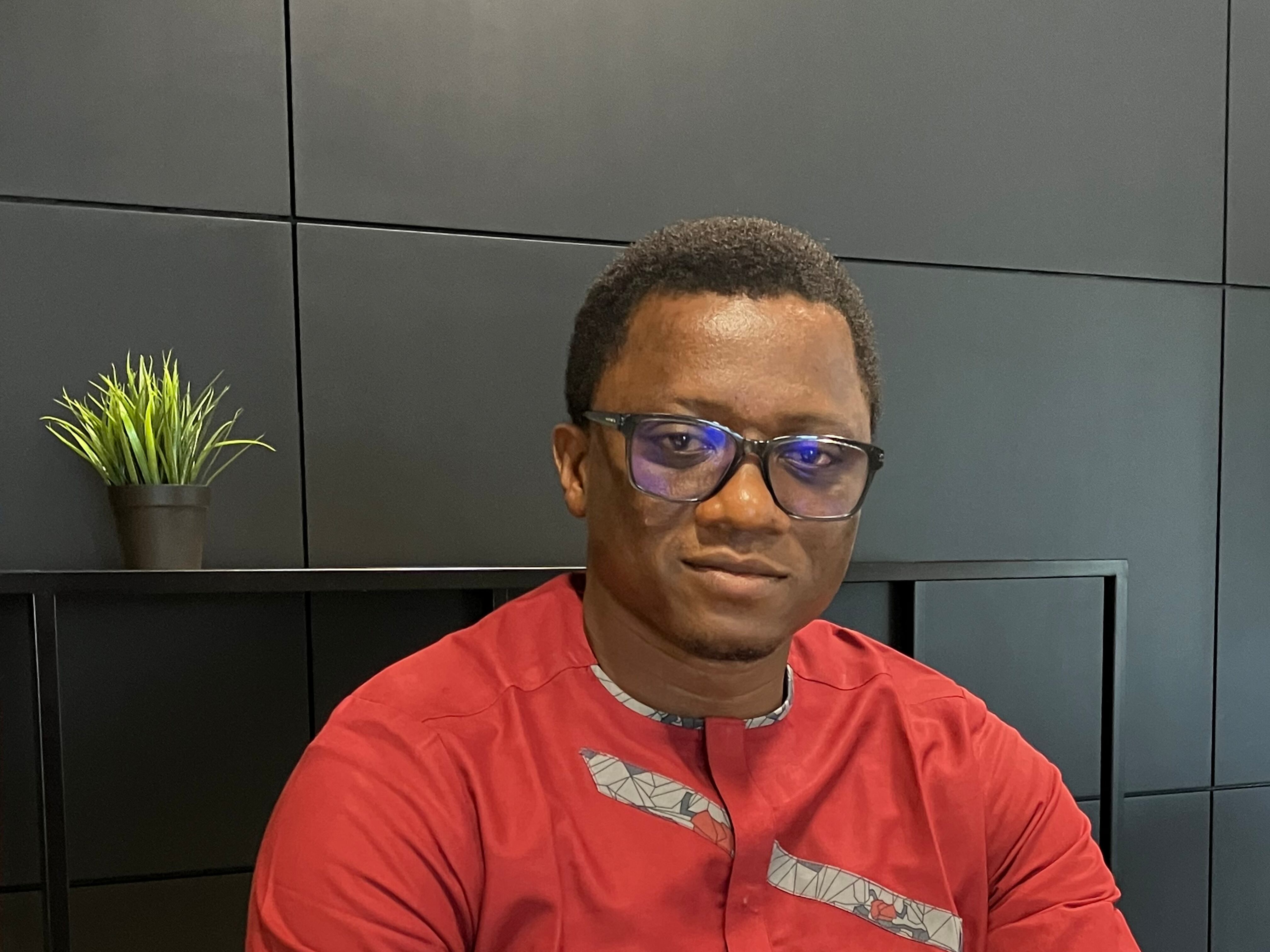 Lawson Osezuwa Eselebor, responsable del proyecto ProFuturo en Nigeria, en Madrid en mayo de 2023