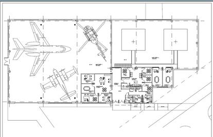 Plano del hangar enviado por Concepción Aguado en diciembre de 2015.