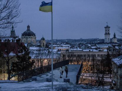 Un mirador en la ciudad ucrania de Lviv, el pasado mes de febrero.
