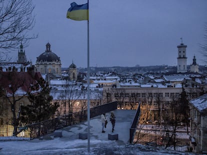 Un mirador en la ciudad ucrania de Lviv, el pasado mes de febrero.