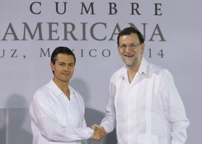 Mariano Rajoy con su hom&oacute;logo mexiano, Pe&ntilde;a Nieto. 