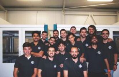 Parte del equipo de Hyperloop UPV.