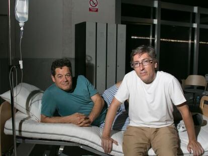 Jorge Sanz y David Trueba, en el rodaje del especial de '¿Qué fue de Jorge Sanz?'
