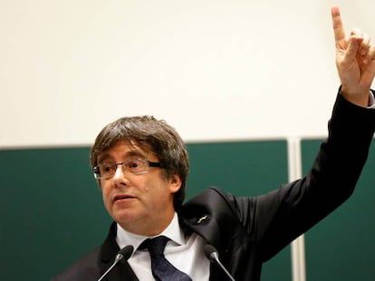 Carles Puigdemont, a la Universitat de Lovaina.