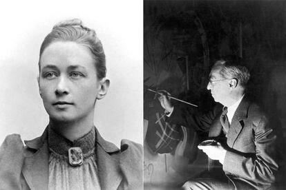 Hilma af Klint e Vasili Kandinsky. Quem inventou a abstração? Nos últimos anos, a figura da sueca Hilma af Klint, protagonista de uma exposição de sucesso no Guggenheim de Nova York, foi reconhecida após ser redescoberta em seu país natal em 2013. A artista começou a pintar composições abstratas em 1906, antes do que Kandinsky, Mondrian e Malevich.