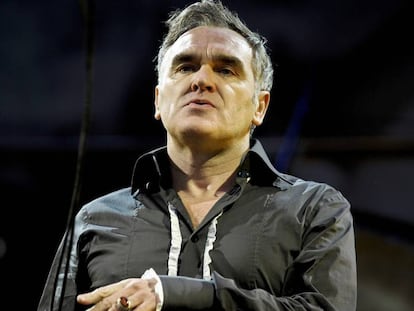 Morrissey, durante un concierto.