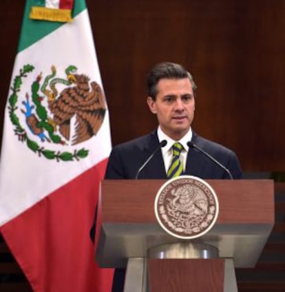 President Peña Nieto has warned that violent activists are using the protests over the 43 disappeared students as cover.