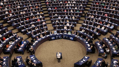 Vista general de la sesión plenaria en el Parlamento Europeo de Estrasburgo.