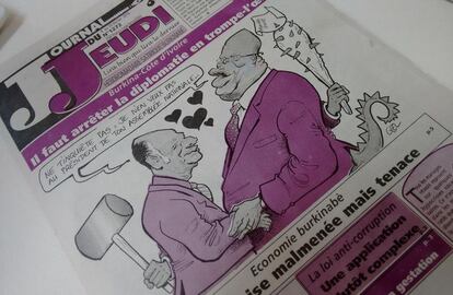 Imagen de una revista satírica colgada en Twitter por el usuario @y_jus el pasado 4 de febrero.