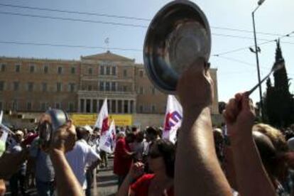 Manifiestación de protesta ante la crisis en Atenas, Grecia. EFE/Archivo
