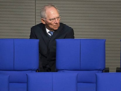 El ministro de Finanzas alem&aacute;n, Wolfgang Sch&auml;uble, en el Bundestag el pasado 11 de noviembre. 