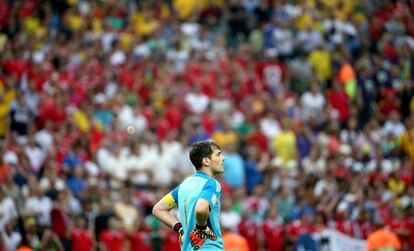 O goleiro espanhol Iker Casillas durante a partida.