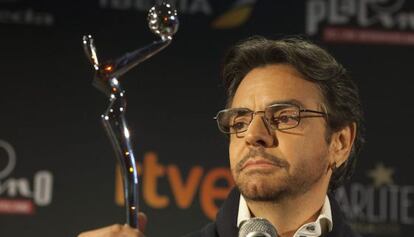 Eugenio Derbez durante las nominaciones de los Premios Platino.