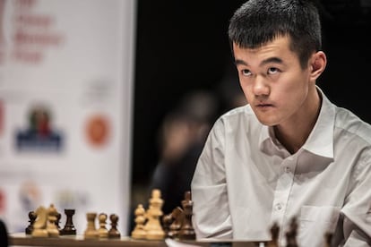 Liren Ding, durante la Final de Maestros de Bilbao, en 2015