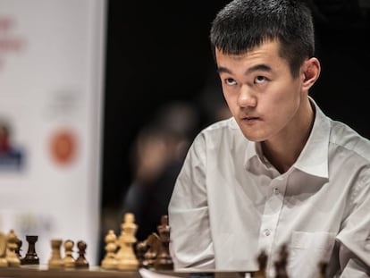 Liren Ding, durante la Final de Maestros de Bilbao, en 2015