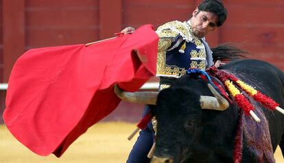 Rivera Ord&oacute;&ntilde;ez &#039;Paquirri&#039;, ayer en la plaza de La Malagueta.