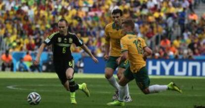 Iniesta, ante Australia.