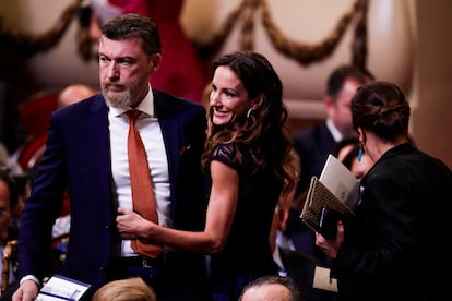 Robert Gavin Bonnar y Telma Ortiz, en los premios Princesa de Asturias, en octubre de 2019.