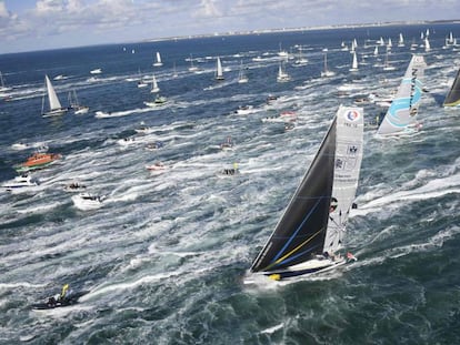 Salida de la octava edición del la Vendée Globe en Les Sables-d'Olonne (Francia).