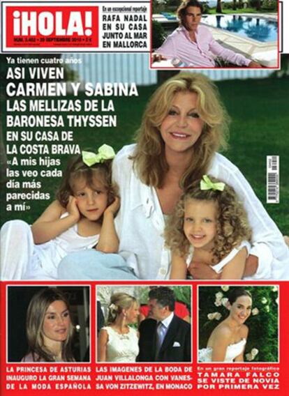 Portada de la revista <i>Hola</i> del 22 de septiembre.