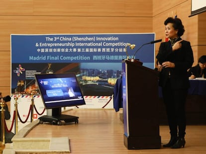 Margaret Chen, empresaria china organizadora del evento de Startups, el jueves durante el evento.