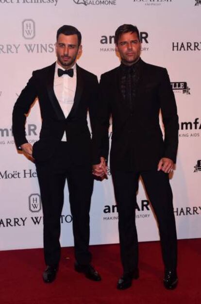 Ricky Martin y su novio Jwan Yosef, en Brasil.