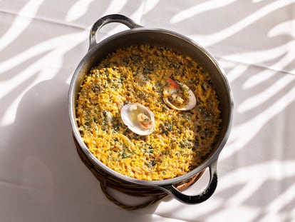 Arroz Calabuch con espardenyes y ortiguillas de mar hecho en el restaurante Casa Jaime como homenaje a García Berlanga.