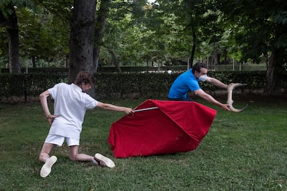 Alumnos de El Pare, en El Retiro.