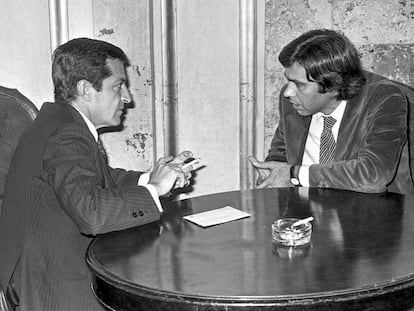 Suárez y González en Madrid en 1977.