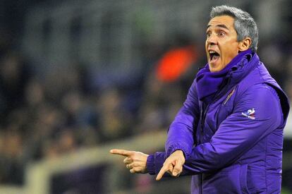 Paulo Sousa, entrenador de la Fiorentina, durante el partido de Copa contra el Carpi. La Fiore ha quedado eliminada de los octavos.