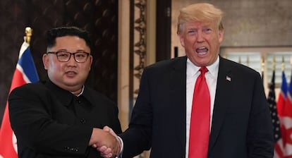 Donald Trump y Kim Jong-un, durante su encuentro en junio de 2018 en Singapur.