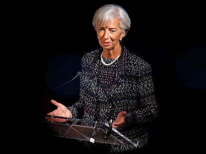 La directora gerente del FMI, Christine Lagarde, el pasado abril en Bruselas.