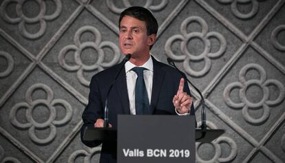 Manuel Valls, durant la presentació de la seva candidatura.