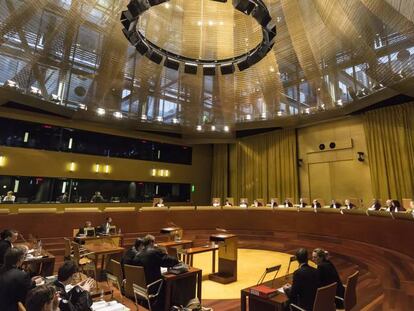 Una vista en la Gran Sala del Tribunal de Justicia de la UE.