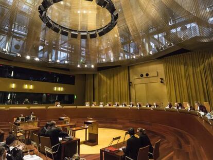 Una vista en la Gran Sala del Tribunal de Justicia de la UE.