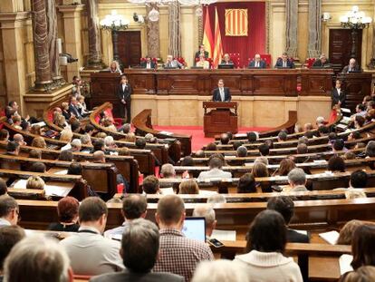 El hemiciclo en el &uacute;ltimo debate de pol&iacute;tica general.