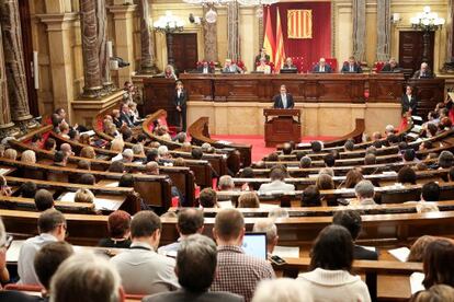 El hemiciclo en el &uacute;ltimo debate de pol&iacute;tica general.