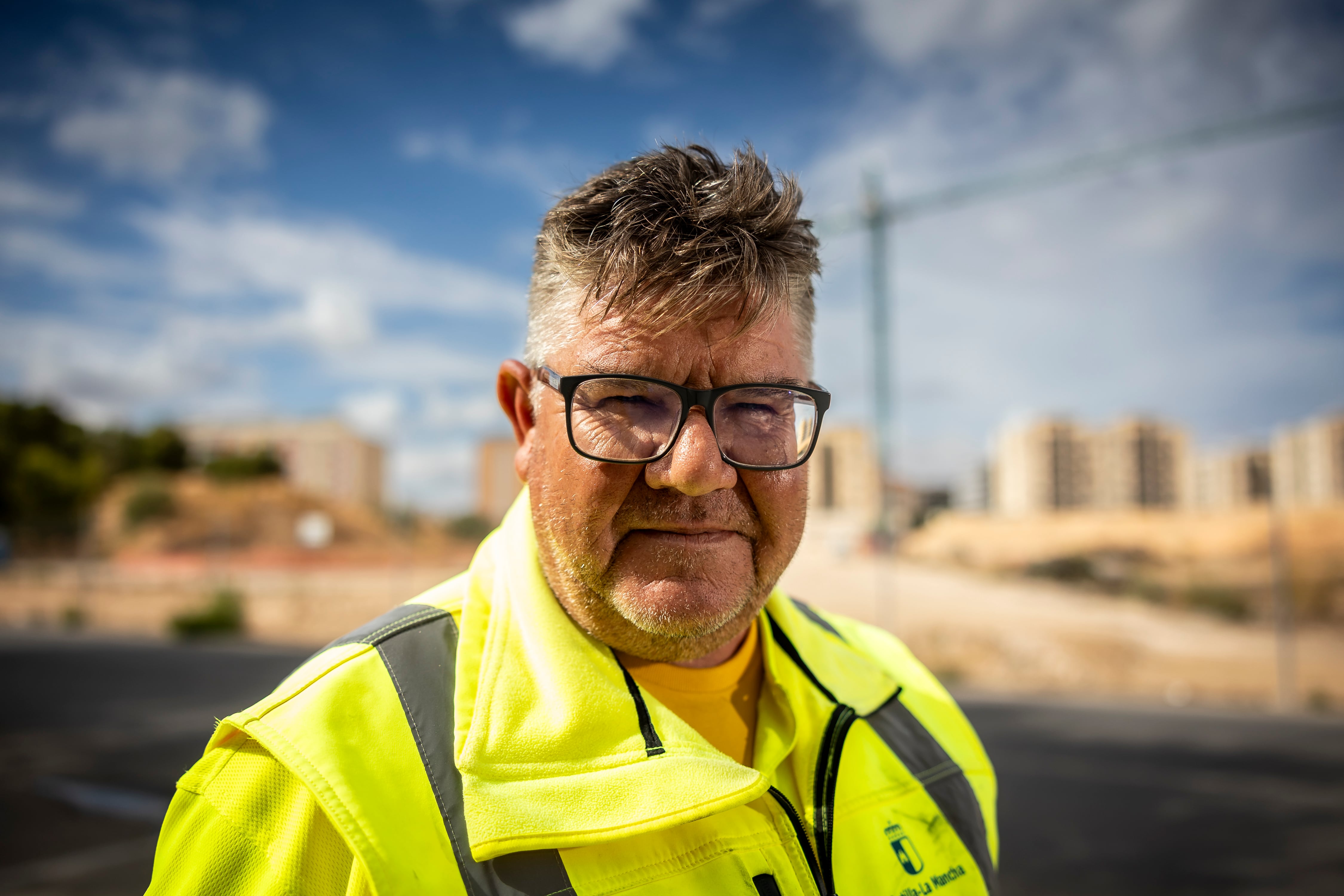 Juan Moya, empleado de la construcción en Albacete este jueves.