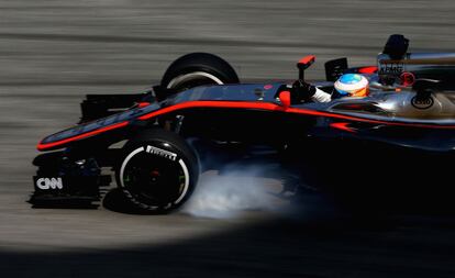 El MacLaren de Alonso, en Sepang