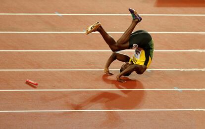 El mejor atleta de todos los tiempos cerraba el relevo de Jamaica y corría hacia su última medalla