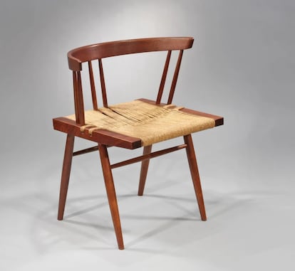 Silla Grass-Seated creada para el comisario de arte del MoMA René d'Harnoncourt en 1943. |