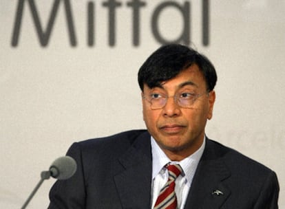 El empresario indio Lakshmi Mittal, durante una conferencia en Luxemburgo en 2008.