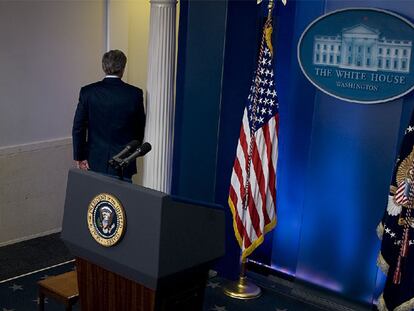 George W. Bush, tras la conclusión de su última conferencia de prensa como presidente de Estados Unidos.