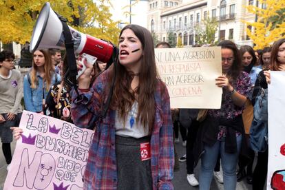  Manifestación del Día Internacional contra la violencia de género, organizada hoy por la Plataforma 25N, hoy en Granada. 