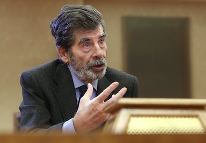 josé Enrique Serrano, presidente de la Comisión Territorial en una entrevista en el Congreso de los Diputados en 2018
