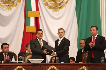 Miguel Ángel Mancera, durante el acto oficial