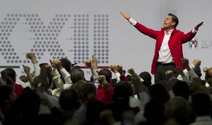 Enrique Pe&ntilde;a Nieto, en la Asamblea del PRI. 